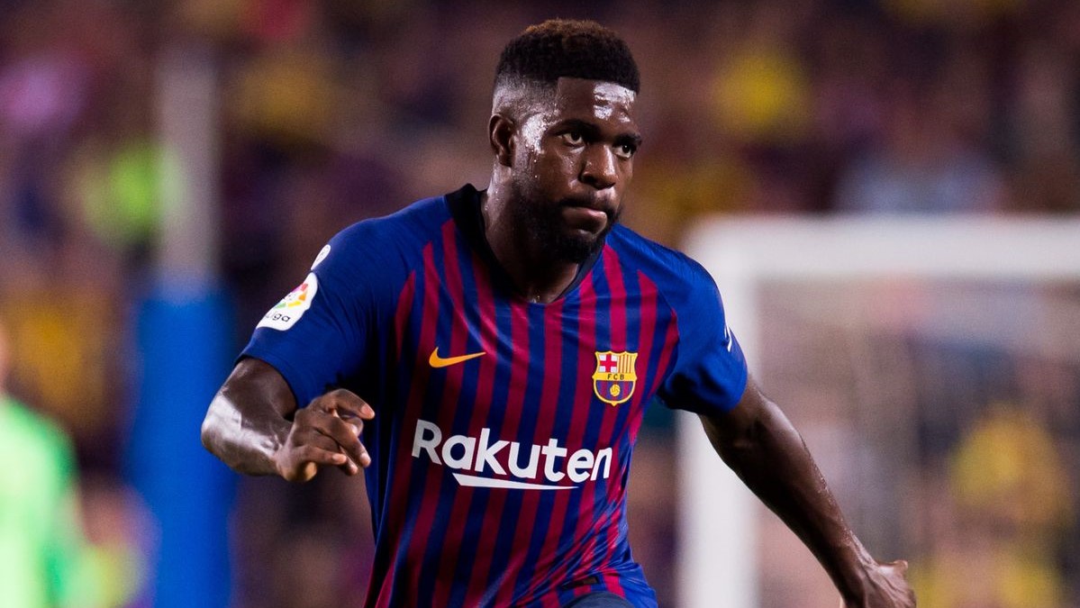 JUST IN: Umtiti takes part in team training