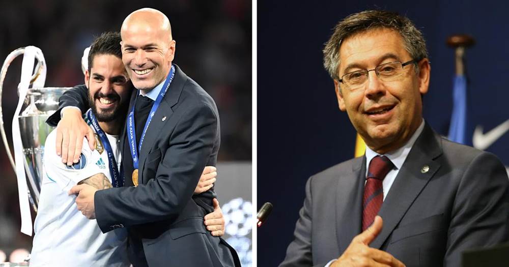 Zidane admet qu'Isco pourrait être vendu, le Barca en alerte