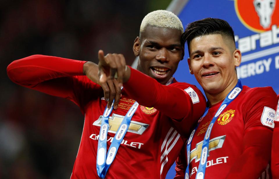 Image result for Paul Pogba and Marcos Rojo