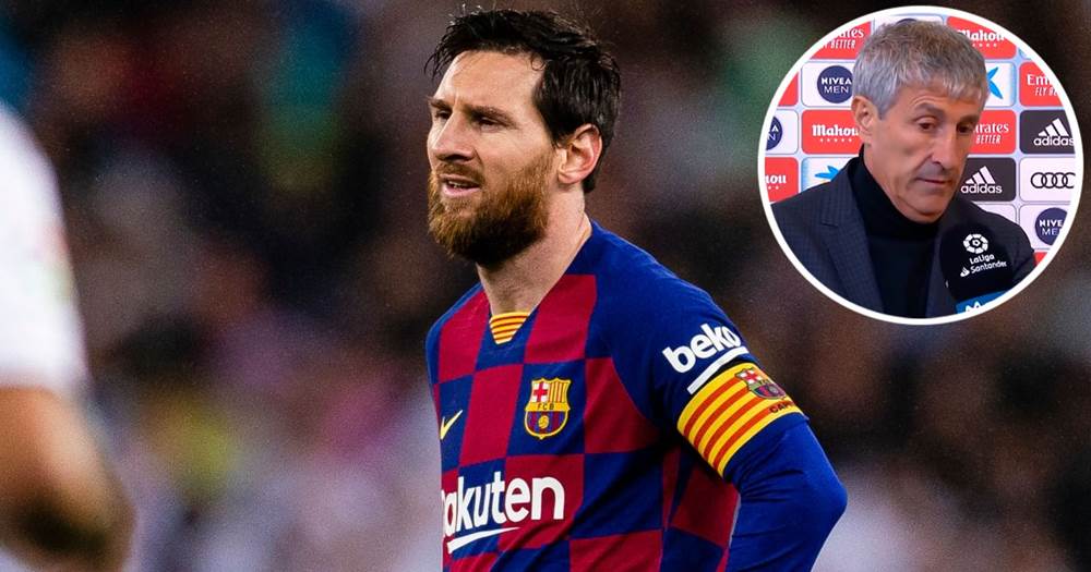 Setien: "Wir dürfen nicht glauben, dass Messi der einzige ist, der Tore schießen kann"