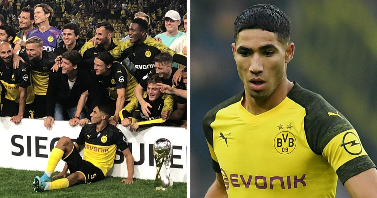 Real Madrid loanee Hakimi wins German Supercup with Dortmund