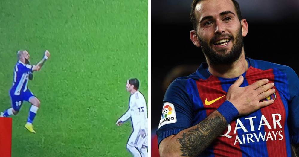 L'ancien joueur du Barca Aleix Vidal tente de s'expliquer après un geste offensif visant apparemment le Ramos du Real Madrid