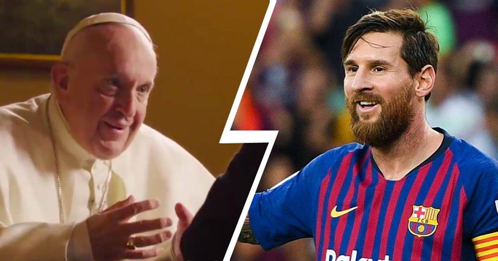 Image result for lionel messi and pope francis