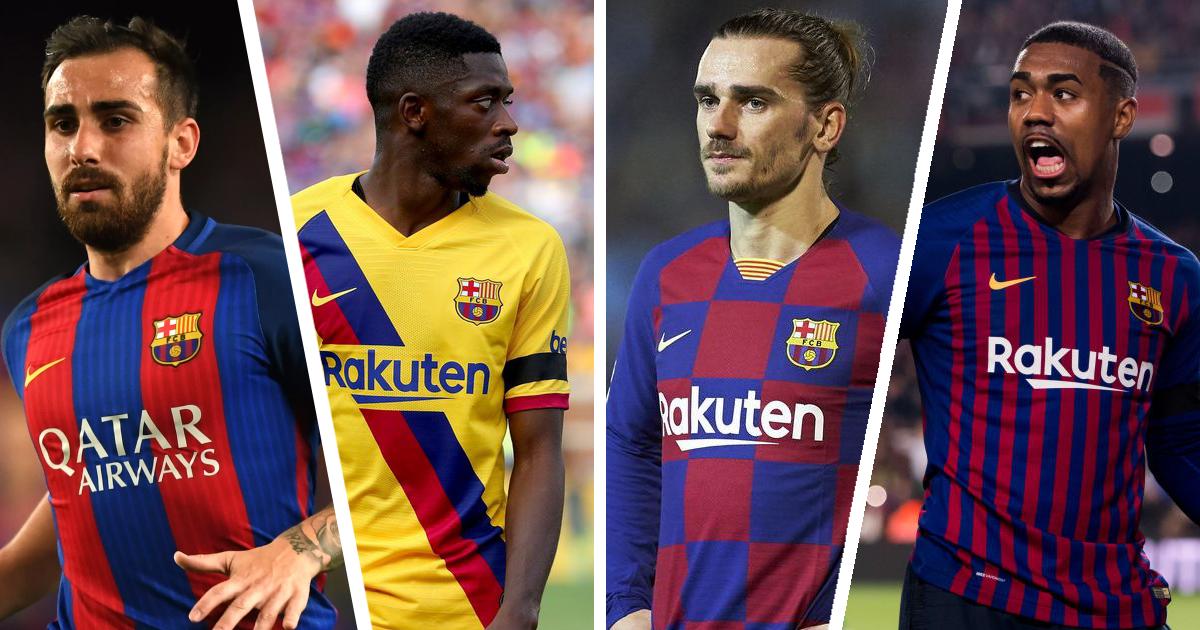 Barca have spent €332m on attackers in four years: only Griezmann and Dembele remain