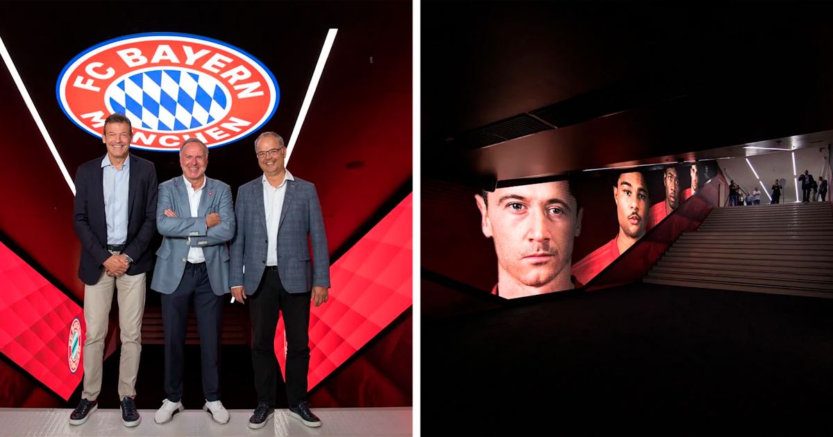 Spielertunnel In Der Allianz Arena Erstrahlt In Neuem Design Tribuna Com